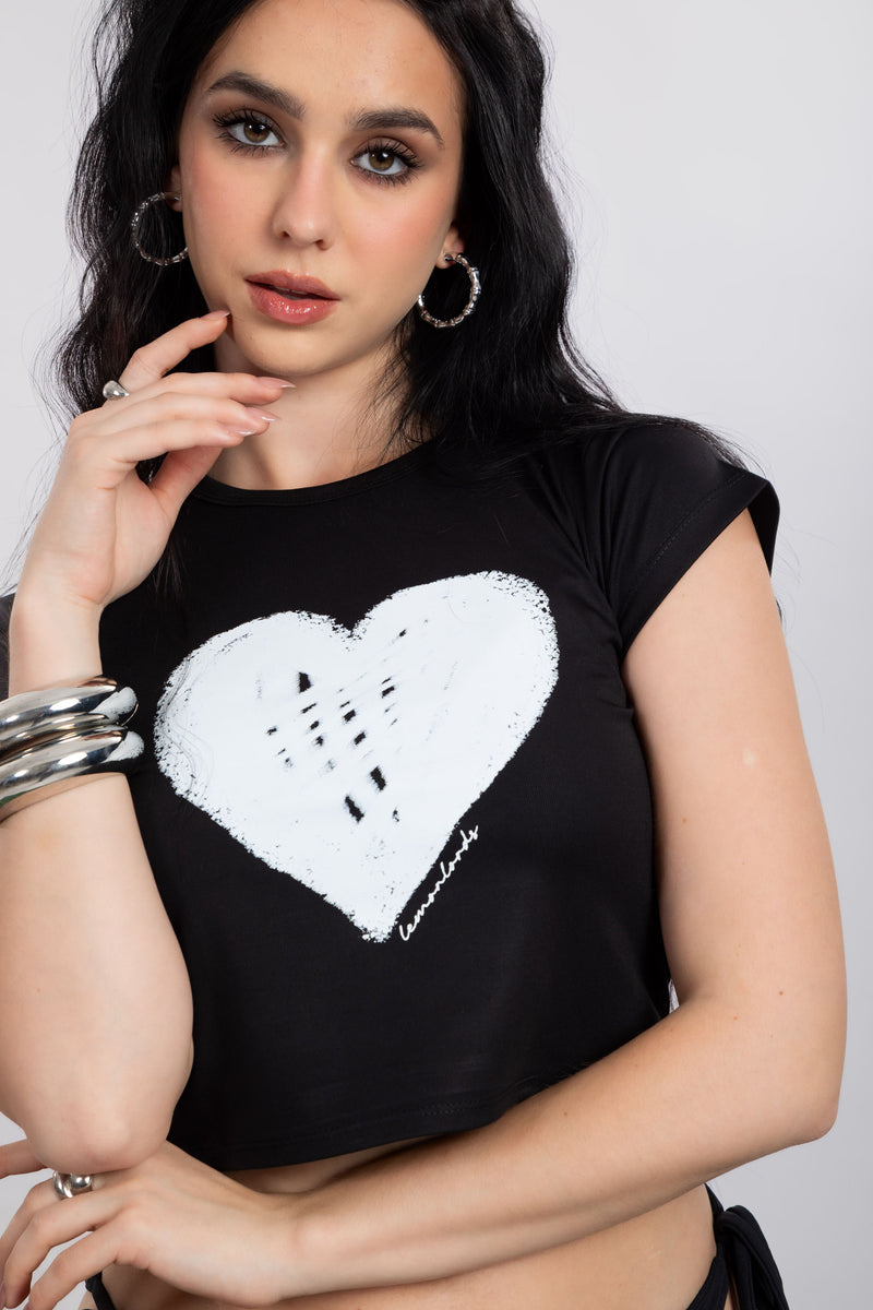 Heart Print T-Shirt