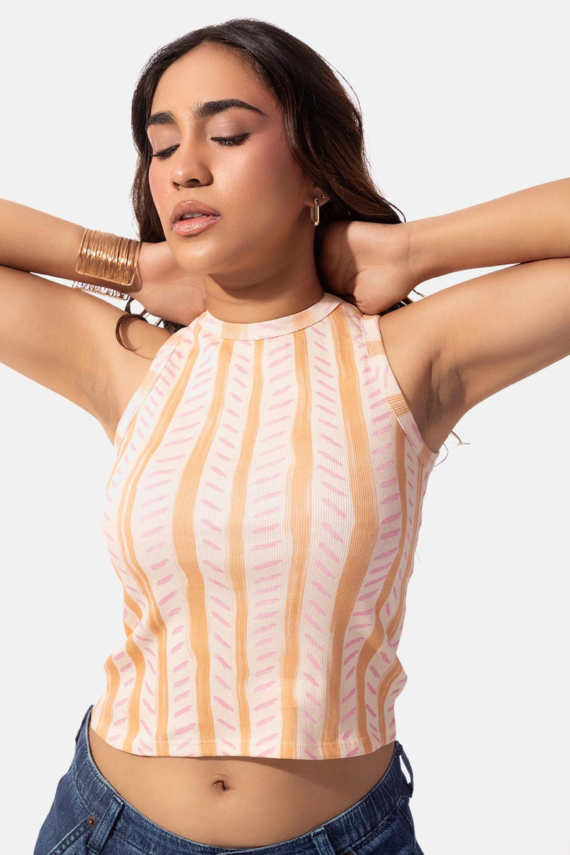 Stripe Print Tank Top