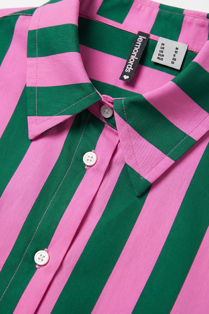 Watermelon Sugar Stripe loose fit Beach Shirt