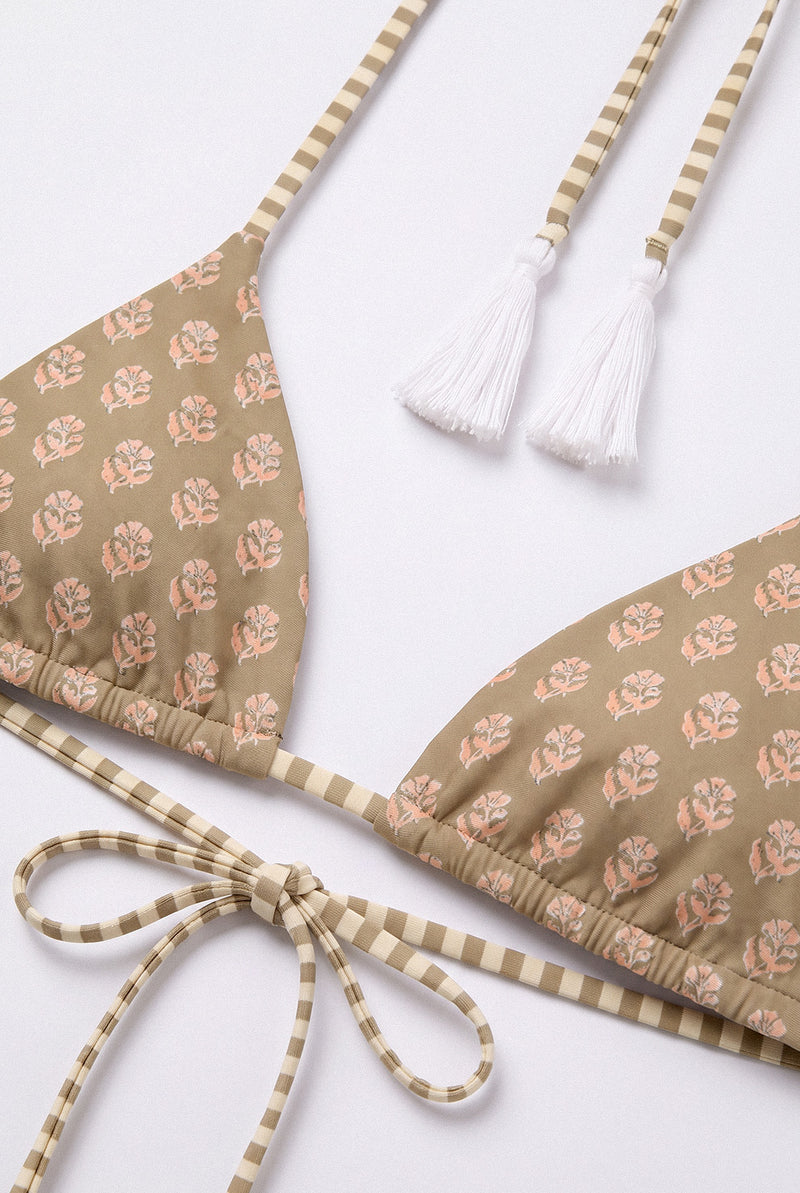 Indie Chai Floral Bikini Top
