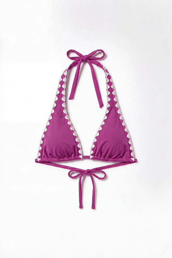 Orchid Berry Halter Bikini Top