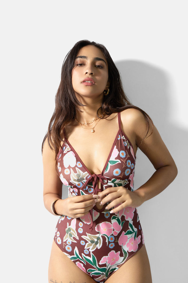 Wildflower Maroon Monokini