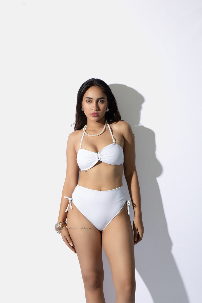 White Bandeau Bikini Top