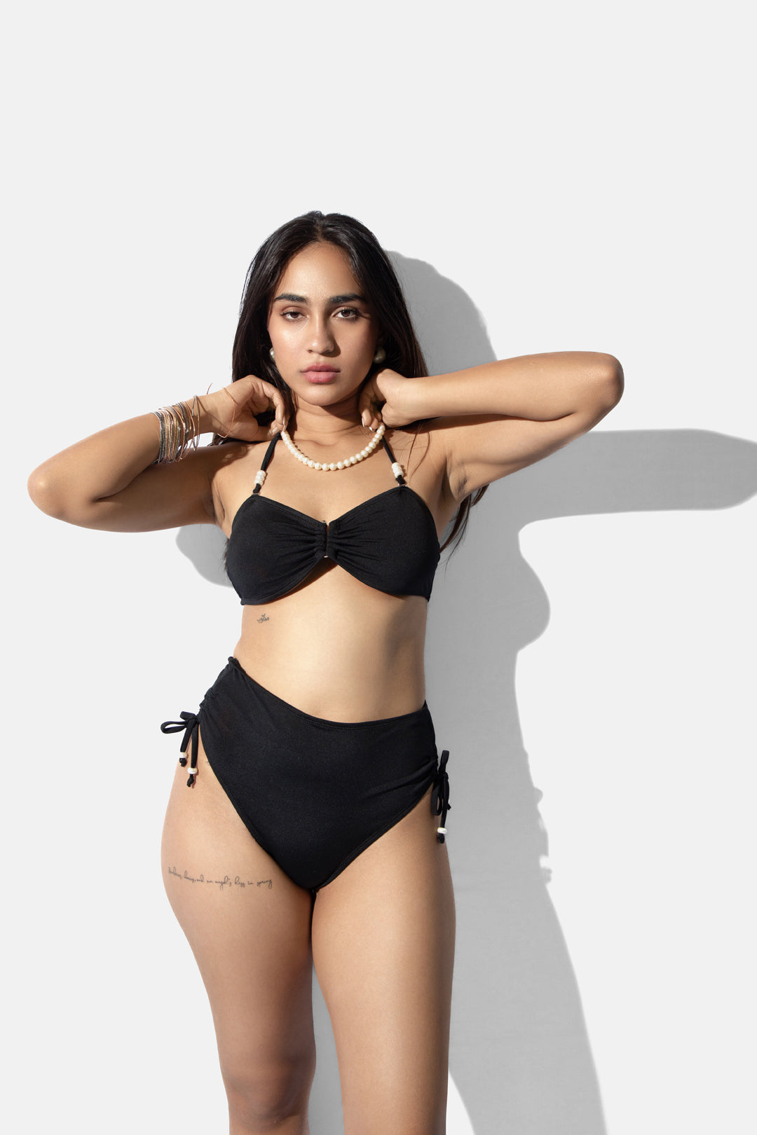 Black High Waist Bikini Bottom