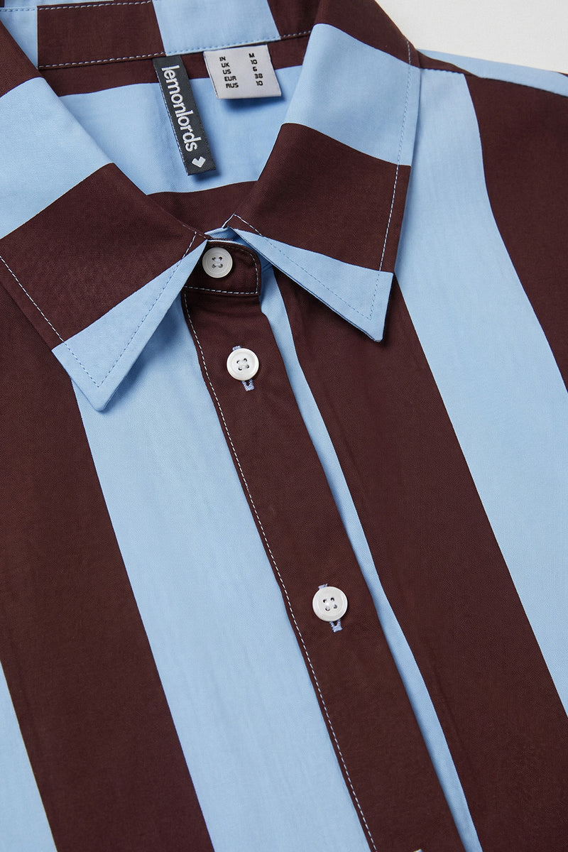 Cherry Soda Stripe loose fit Beach Shirt