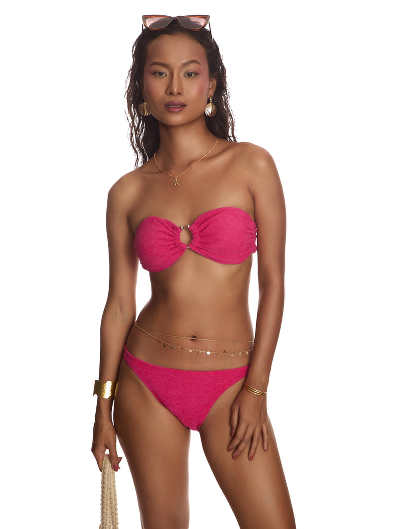 Pink Terry Bikini Bottom