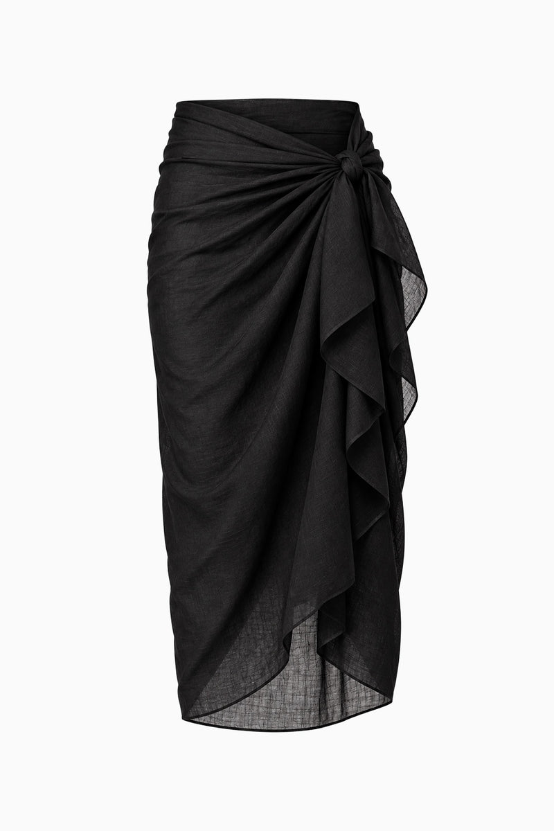 Black Cotton Sarong