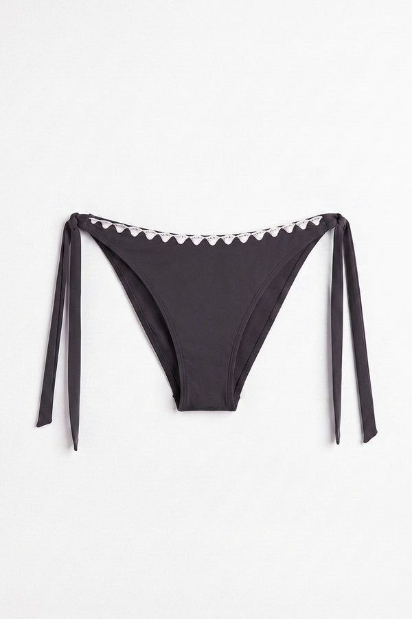 Charcoal Black Bikini Bottom