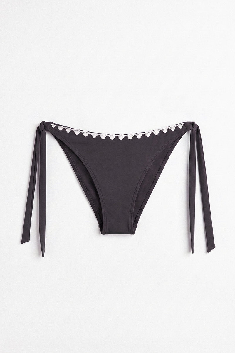 Charcoal Black Bikini Bottom