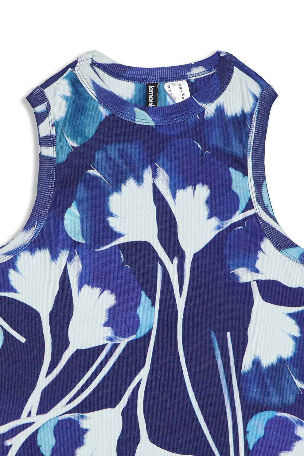 Indigo Floral Print Tank Top