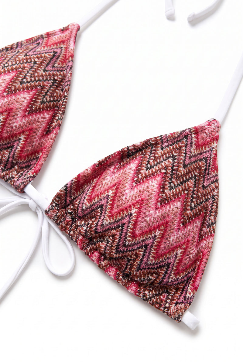 Wavy Crochet Triangle Bikini Top