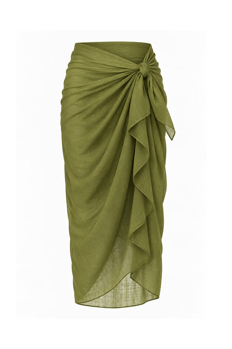 Olive Green Cotton Sarong