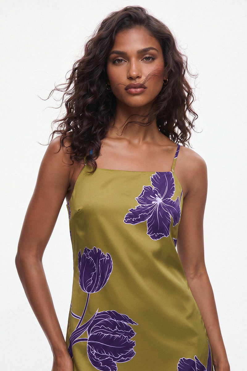 Iris Floral Print Midi Dress
