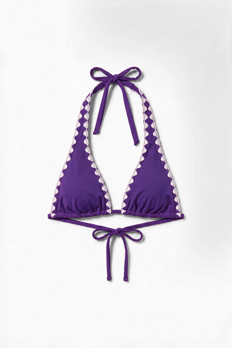 Violet Muse Halter Bikini Top