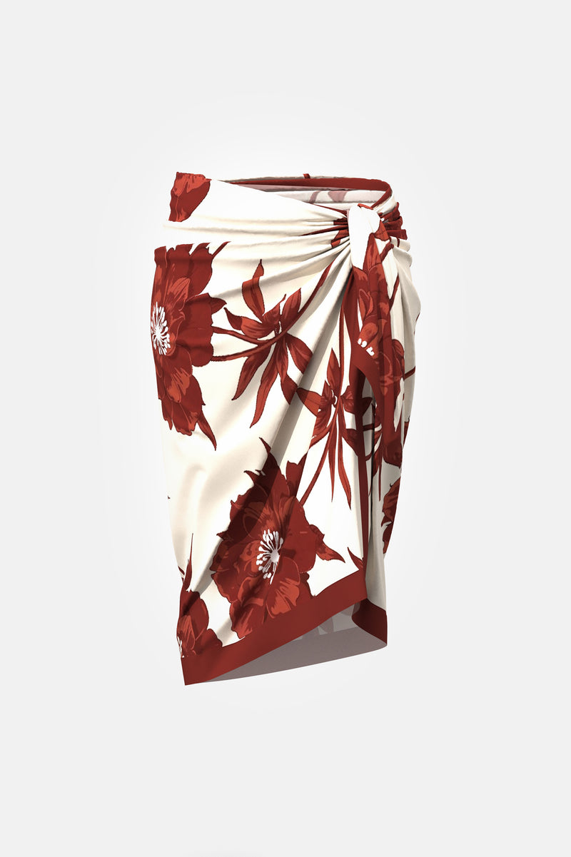 Brown Oversize Floral Sarong