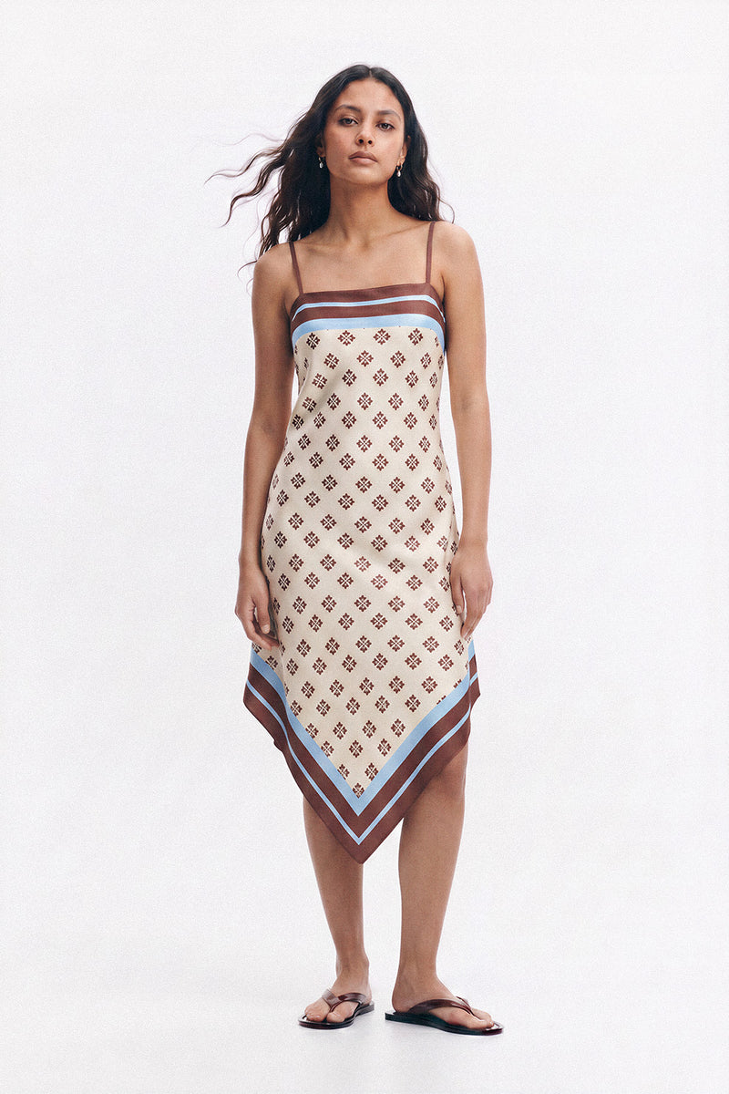 Printed Scarf Dress