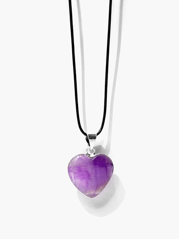 Violet Amethyst Heart Necklace