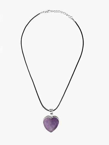 Violet Amethyst Heart Necklace