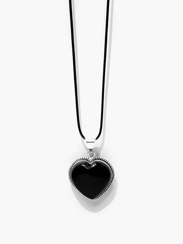 Black Onyx Heart Necklace